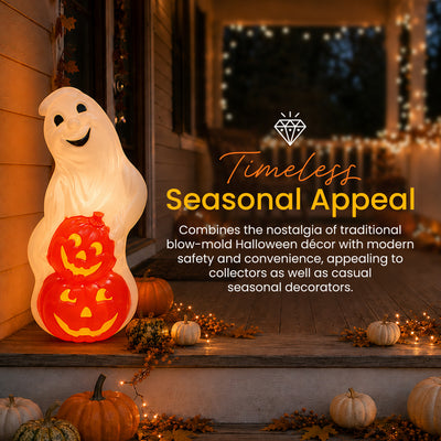 Union Products 56480 Light Up Ghost and Pumpkin Halloween Outdoor Decoration