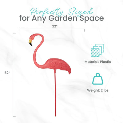 Union Products Outdoor Featherstone Flamingo Yard Lawn Ornament, (Open Box) - VMInnovations