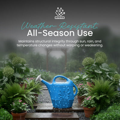 Union Products 63066 Plants & Garden 2 Gal Plastic Watering Can, Caribbean Blue