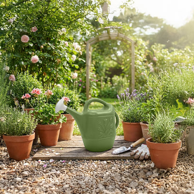 Union Products 63068 Plants & Garden 2 Gallon Plastic Watering Can, Sage Green