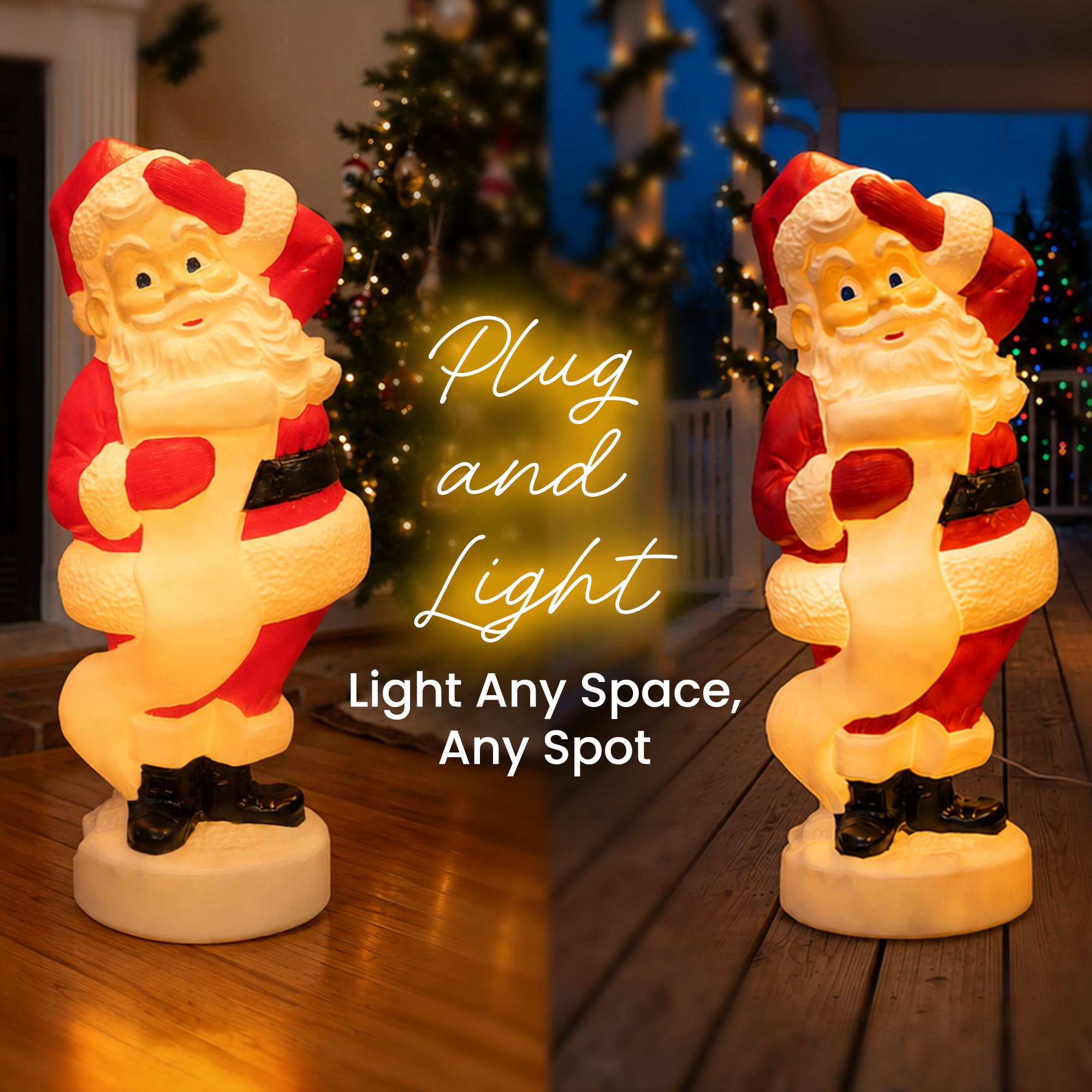 Union Products 75180 43" Tall Santa Claus Light Up Statue Holiday Festive Decor