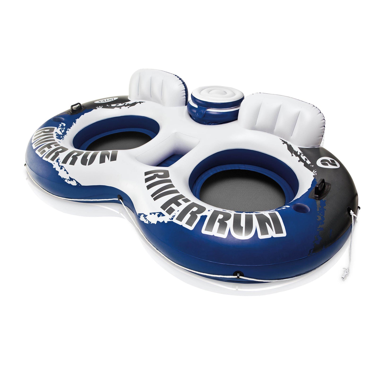Intex River Run II 2 Person Water Tubes Outdoor Pool Lake Floating Raft Lounger - VMInnovations