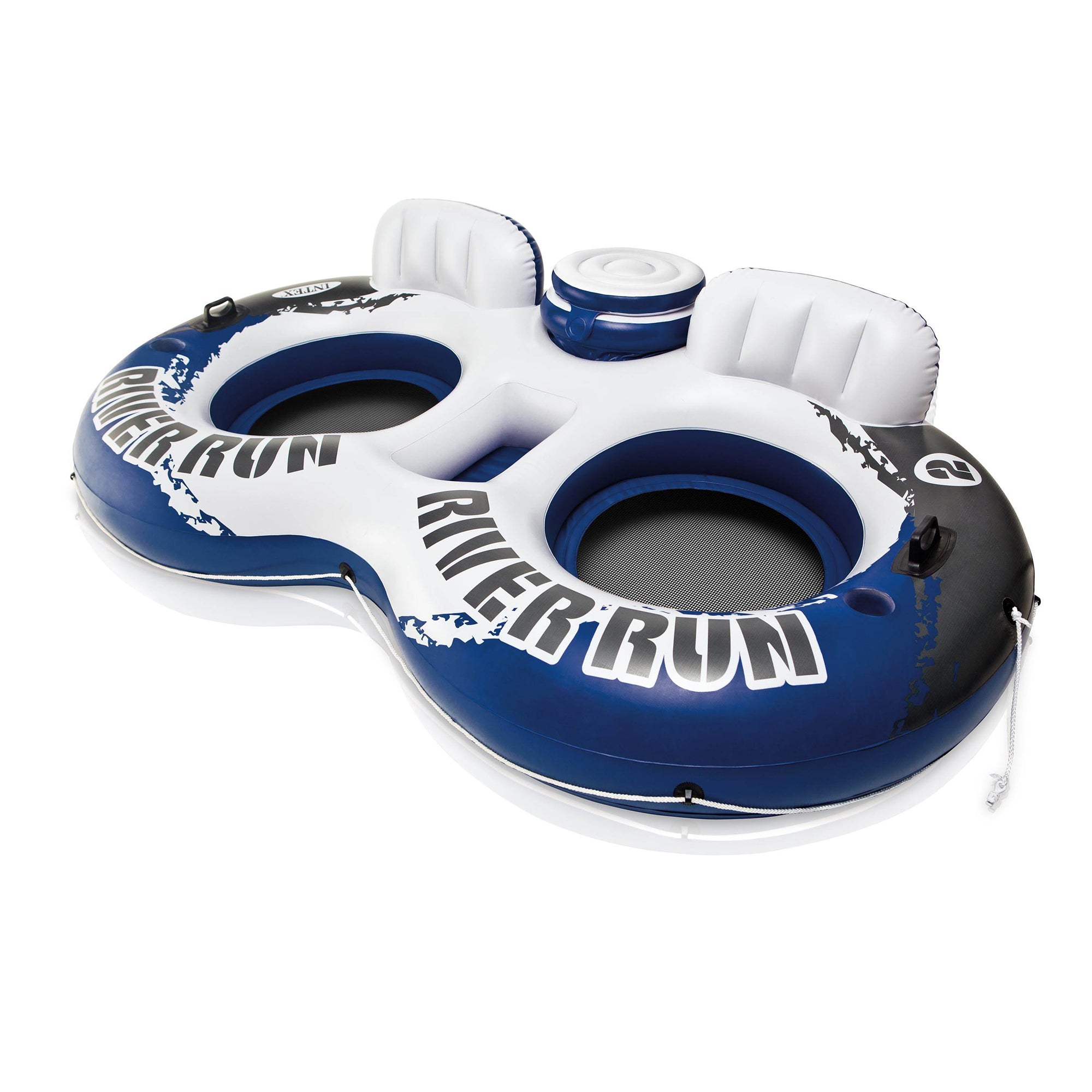 Intex River Run II 2 Person Water Tubes Outdoor Pool Lake Floating Raft Lounger - VMInnovations