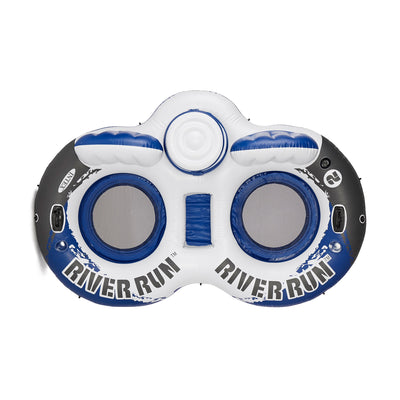 Intex River Run II 2 Person Water Tubes Outdoor Pool Lake Floating Raft Lounger - VMInnovations