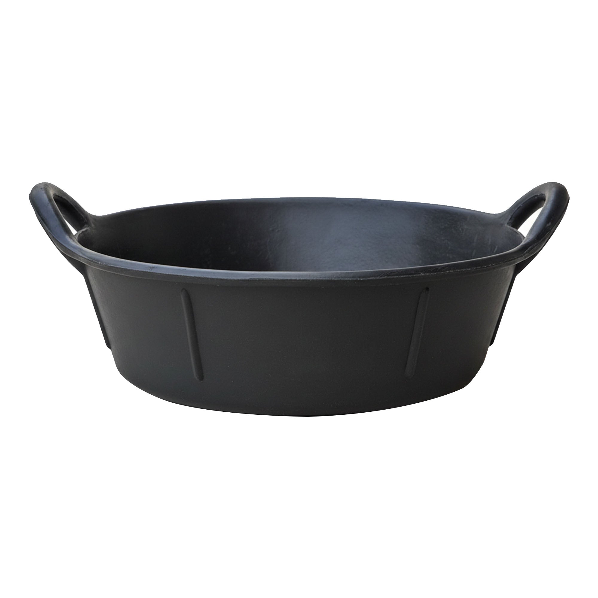 Little Giant 3 Gal Durable Rubber Flat Farm Livestock Feed Utility Pan, Black - VMInnovations