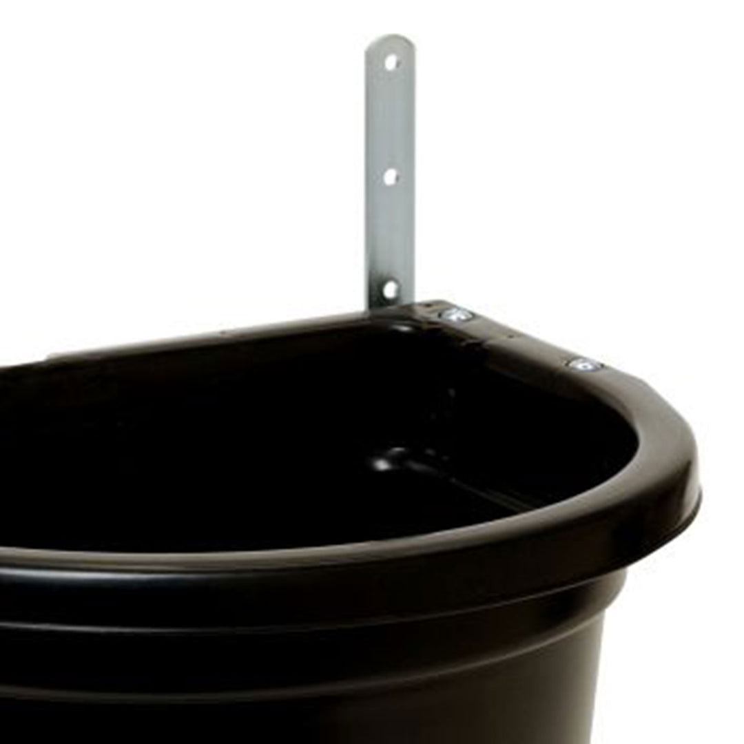 Little Giant 20 Quart Heavy Duty Mountable Plastic Fence Feeder Bucket, Black - VMInnovations