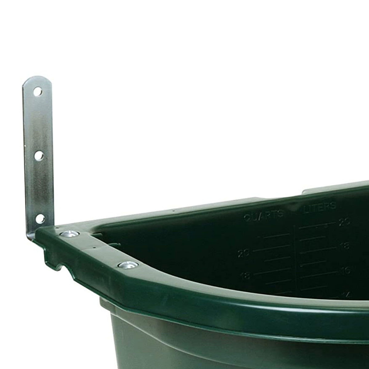 Little Giant 20qt Heavy Duty Mountable Plastic Fence Feeder Bucket, Green (Used)