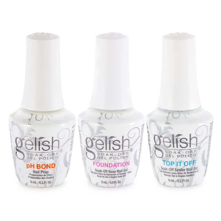 Gelish Mini Terrific Trio Collection Soak Off Nail Polish Kit (Open Box)