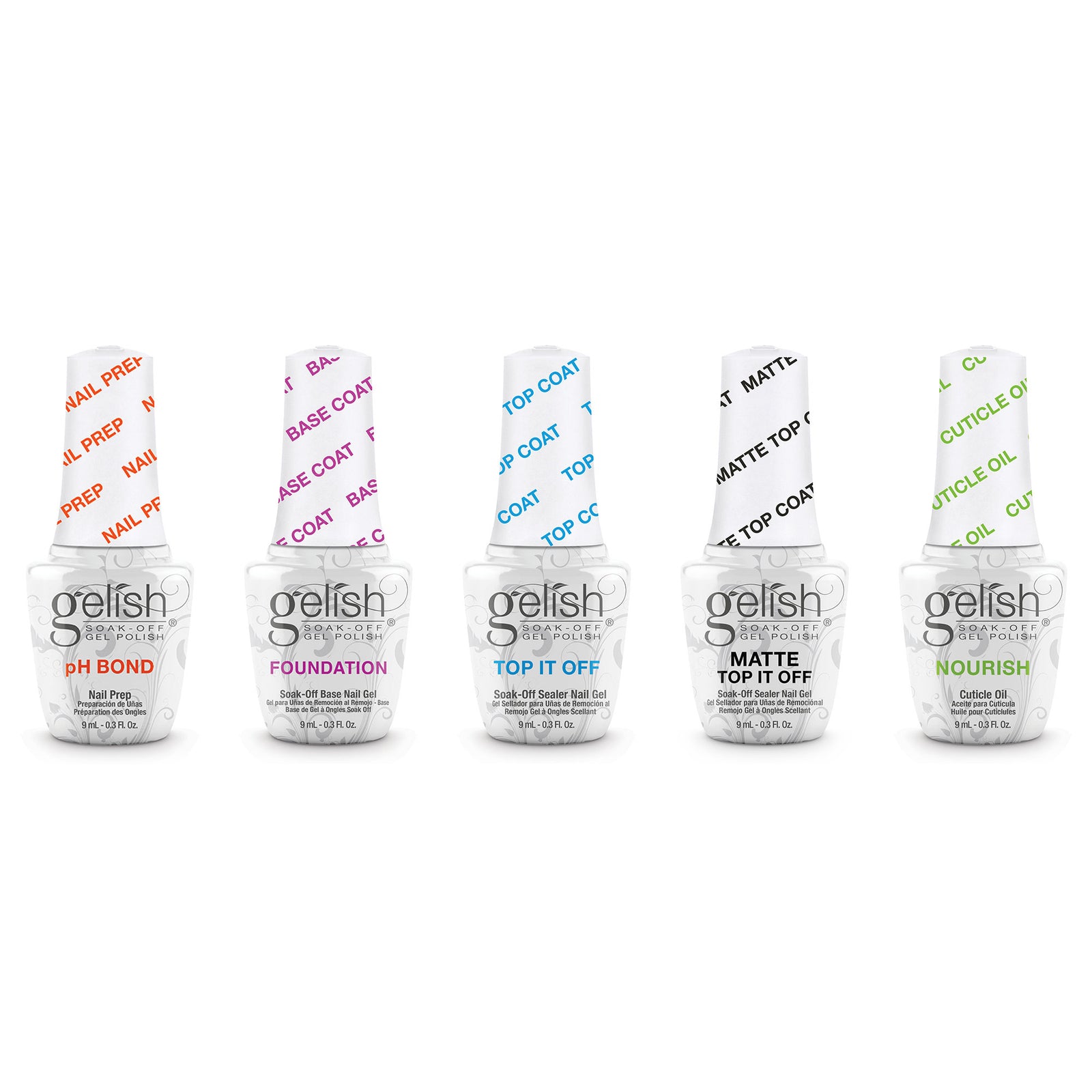 Gelish Mini Essentials Collection Soak Off Gel Nail Polish Kit, 9 mL (Open Box) - VMInnovations