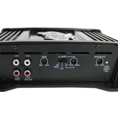 LANZAR 1000W 2 Channel Car Digital Amplifier Power Amp Stereo MOSFET (Open Box)
