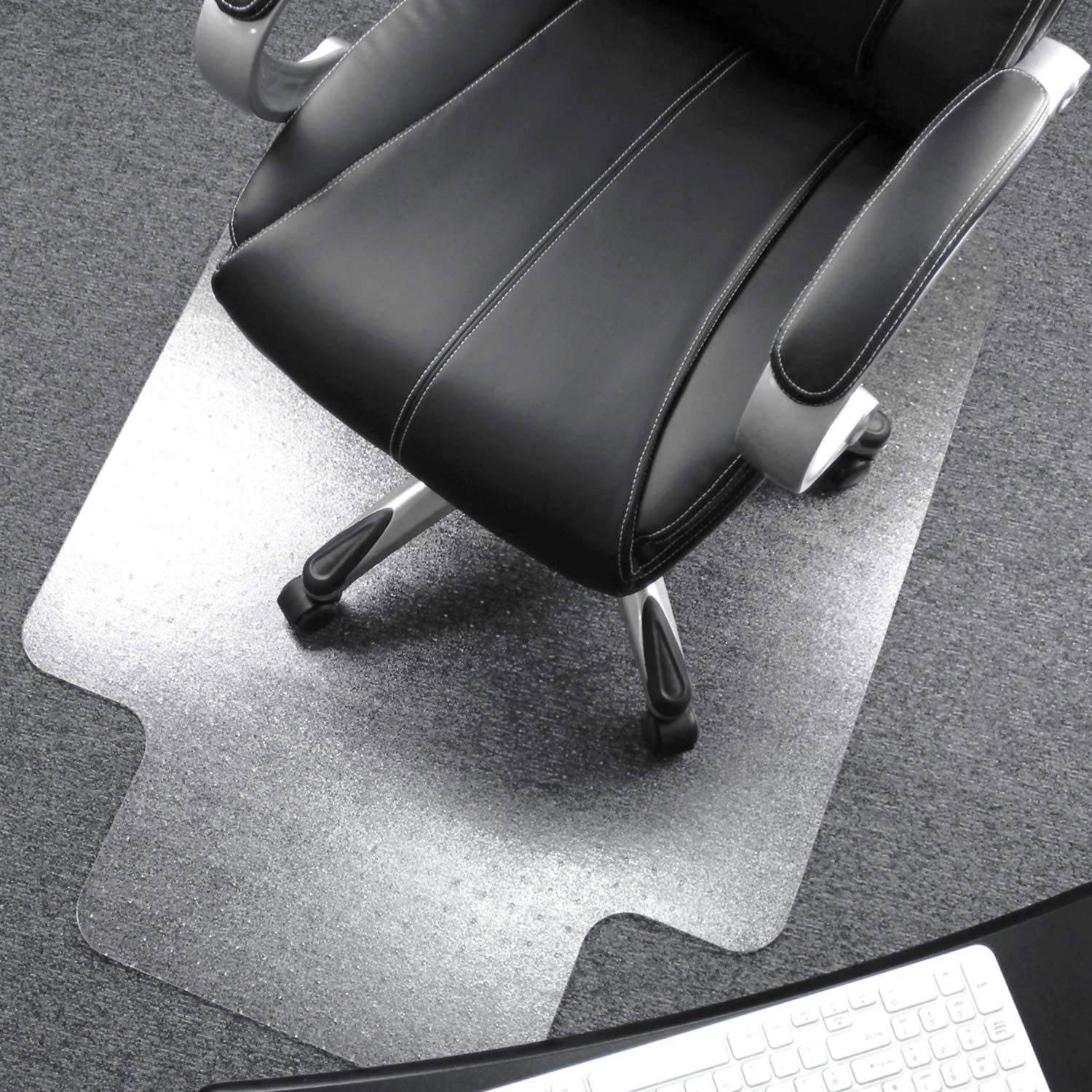 Floortex Solutions Ultimat 48x53 Inch Office Floor Chair Mat with Lip (Open Box)