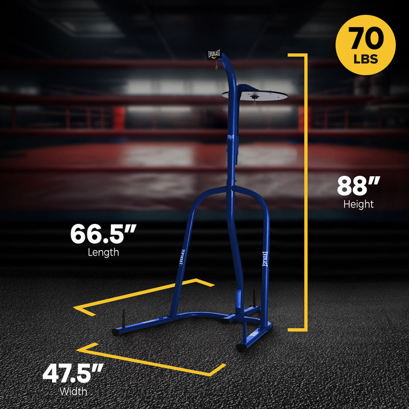 Everlast Dual Powder Coated 100 Lb Punching and Speed Bag Stand, Black (Used)