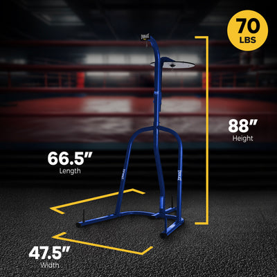 Everlast Dual Powder Coated Steel 100 Lb Punching and Speed Bag Stand, Black