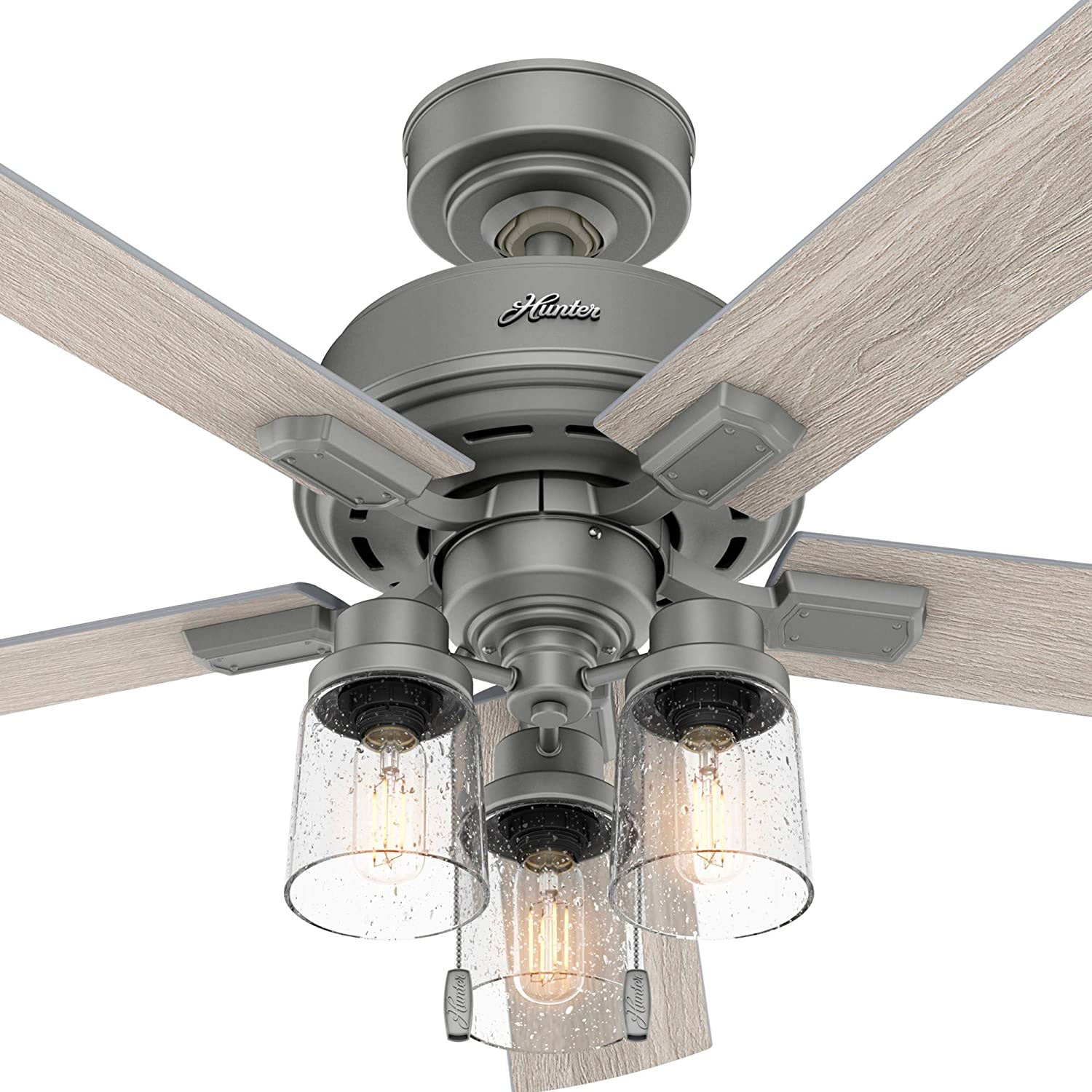 Hunter Fan Company Hartland 52" Indoor Home Low Profile Ceiling Fan w/ LED Light