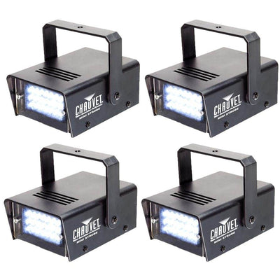 4 CHAUVET DJ CH730 Adjustable 1-12 Flash/Sec Mini Strobe LED Club Light Effects