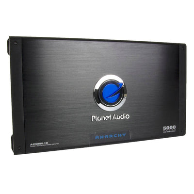 Planet Audio AC5000.1D 5000W Mono Class D MOSFET Power Car Amplifier w/ Remote