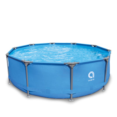 JLeisure Avenli 10'x30" Steel Frame Above Ground Outdoor Swimming Pool Set(Used)