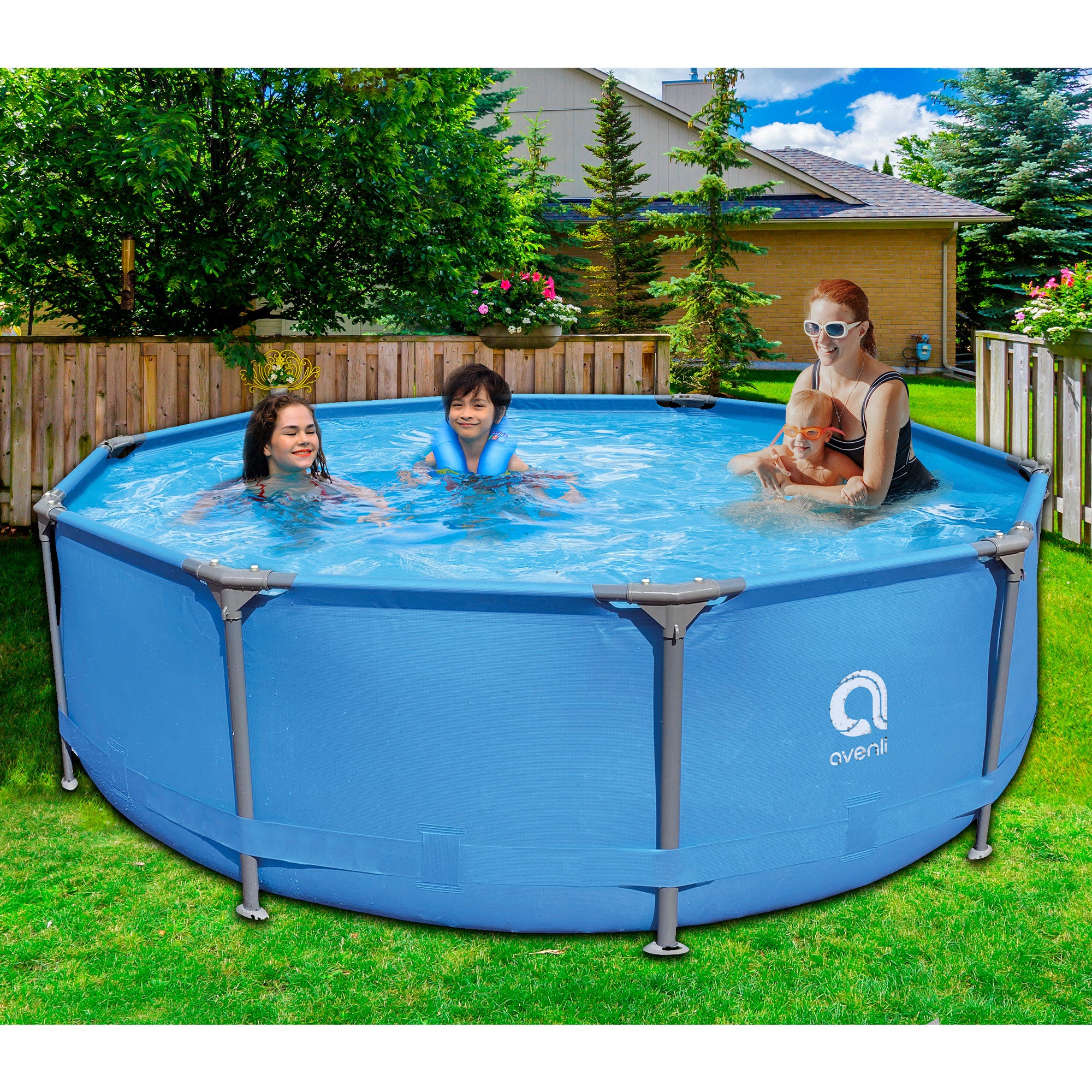 JLeisure Avenli 10' x 30" Steel Frame Above Ground Swimming Pool Set (Open Box) - VMInnovations