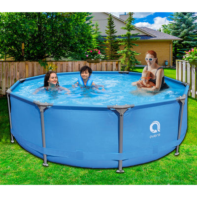 JLeisure Avenli 10'x30" Steel Frame Above Ground Outdoor Swimming Pool Set(Used)