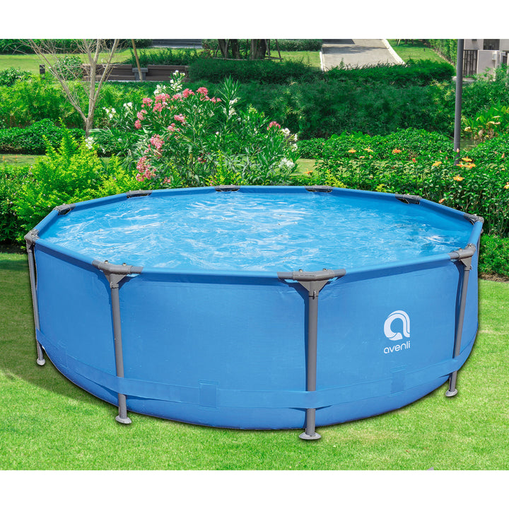 JLeisure Avenli 10' x 30" Steel Frame Above Ground Swimming Pool Set (Open Box)