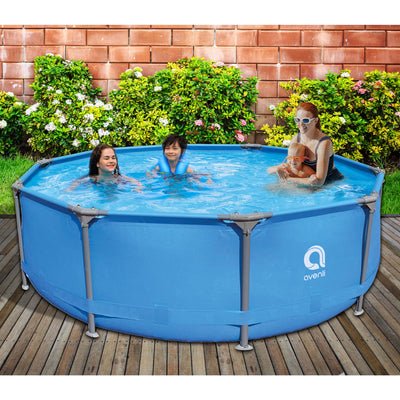 JLeisure Avenli 10'x30" Steel Frame Above Ground Outdoor Swimming Pool Set(Used)