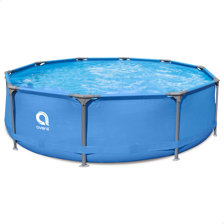 JLeisure Avenli 10'x30" Steel Frame Above Ground Outdoor Swimming Pool Set(Used)