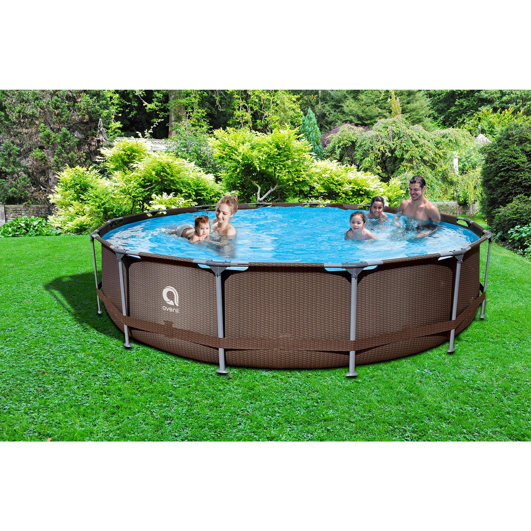 JLeisure Avenli 15 Foot x 33 in Steel Frame LamTech Above Ground Pool (Open Box)