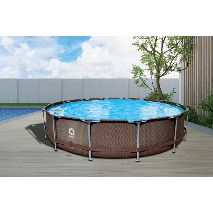 JLeisure Avenli 15 Foot x 33 in Steel Frame LamTech Above Ground Pool (Open Box)