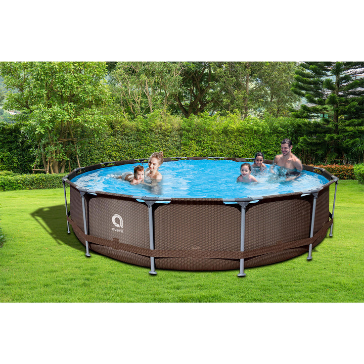 JLeisure Avenli 15 Foot x 33 in Steel Frame LamTech Above Ground Pool (Open Box)