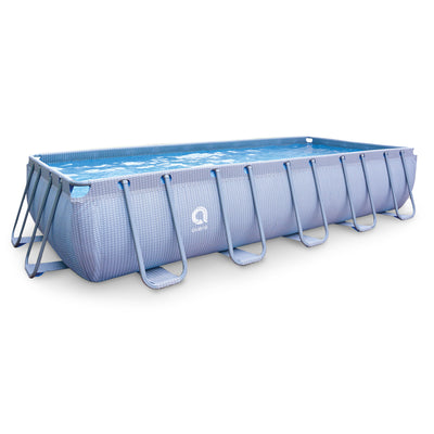 jLeisure Avenli 18 Foot x 39.5 Inch U Frame Rectangle Above Ground Swimming Pool