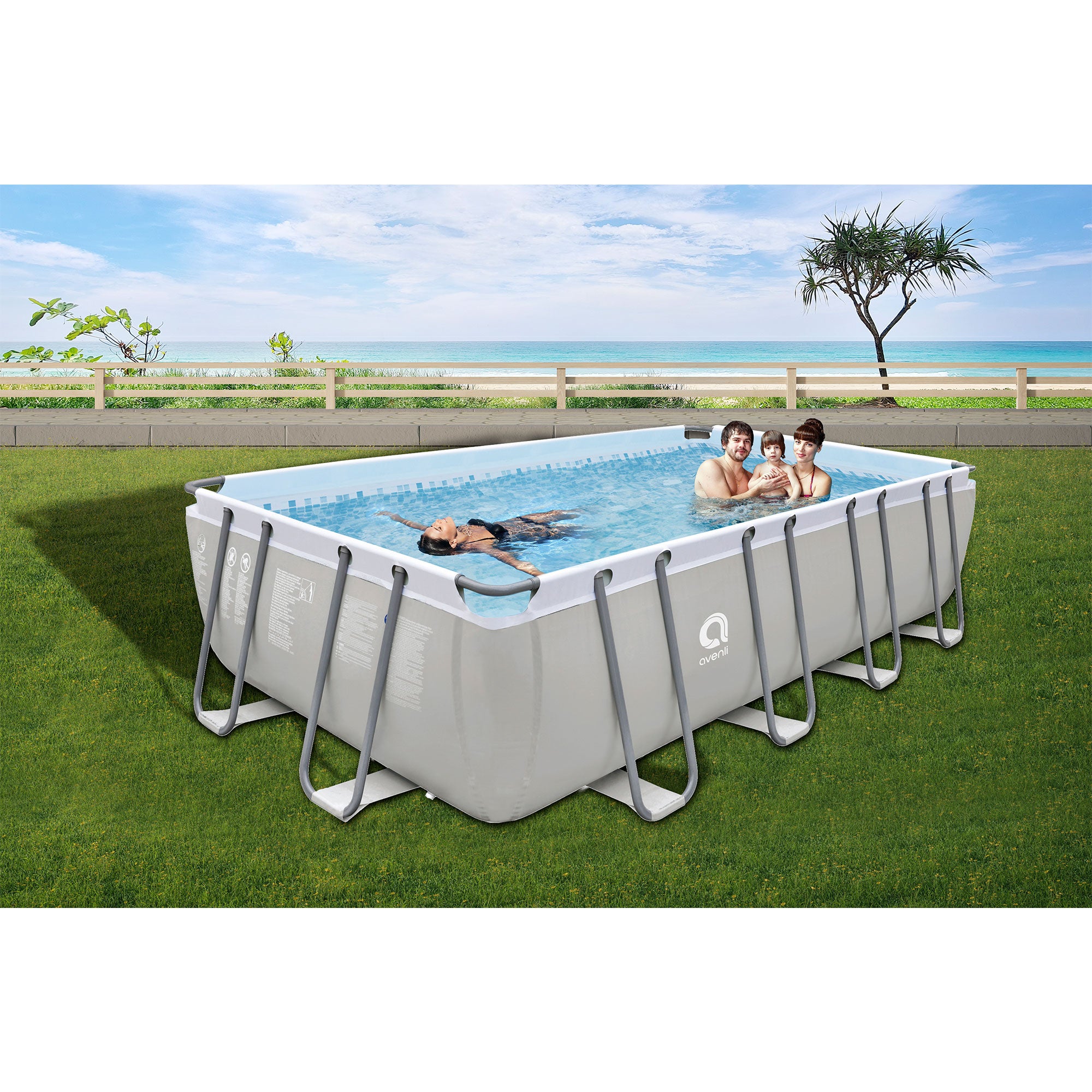 JLeisure 17776 18 x 10 Foot Above Ground Rectangular Swimming Pool (For Parts) - VMInnovations