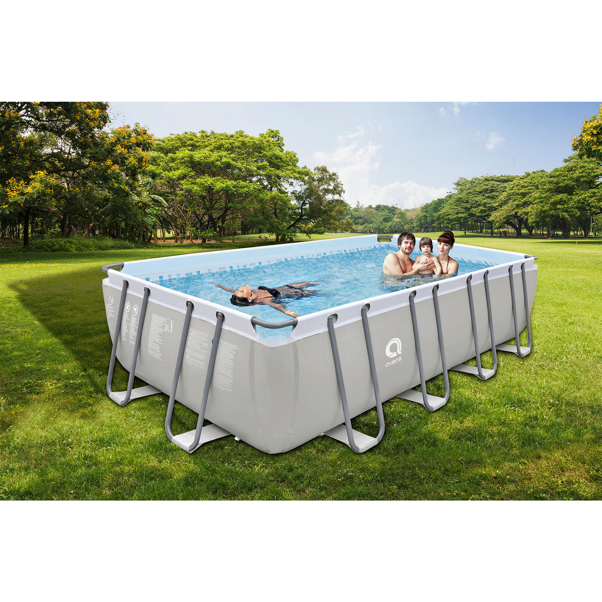 JLeisure 18 x 10 Foot Above Ground Steel Frame Swimming Pool (Open Box)