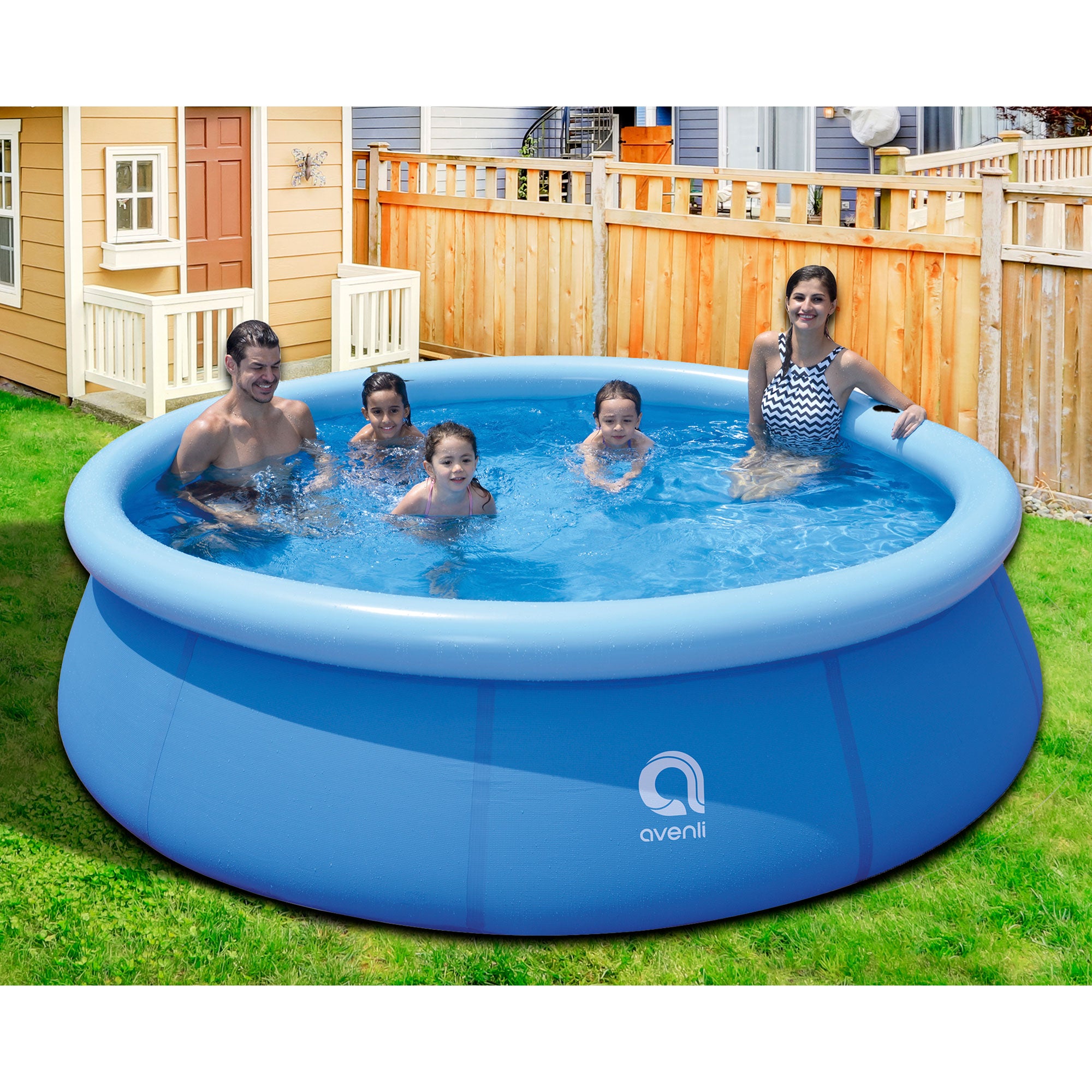 JLeisure 10ft x 30in Prompt Set Inflatable Outdoor Backyard Swimming Pool(Used) - VMInnovations