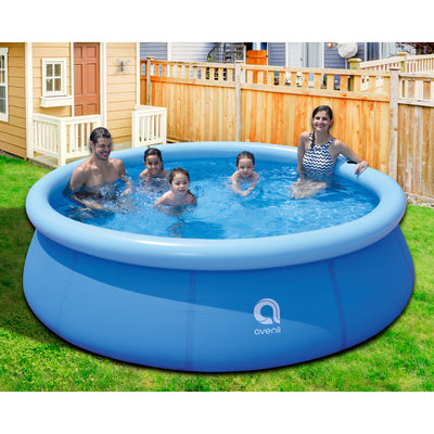 JLeisure 10ft x 30in Prompt Set Inflatable Outdoor Backyard Swimming Pool(Used) - VMInnovations