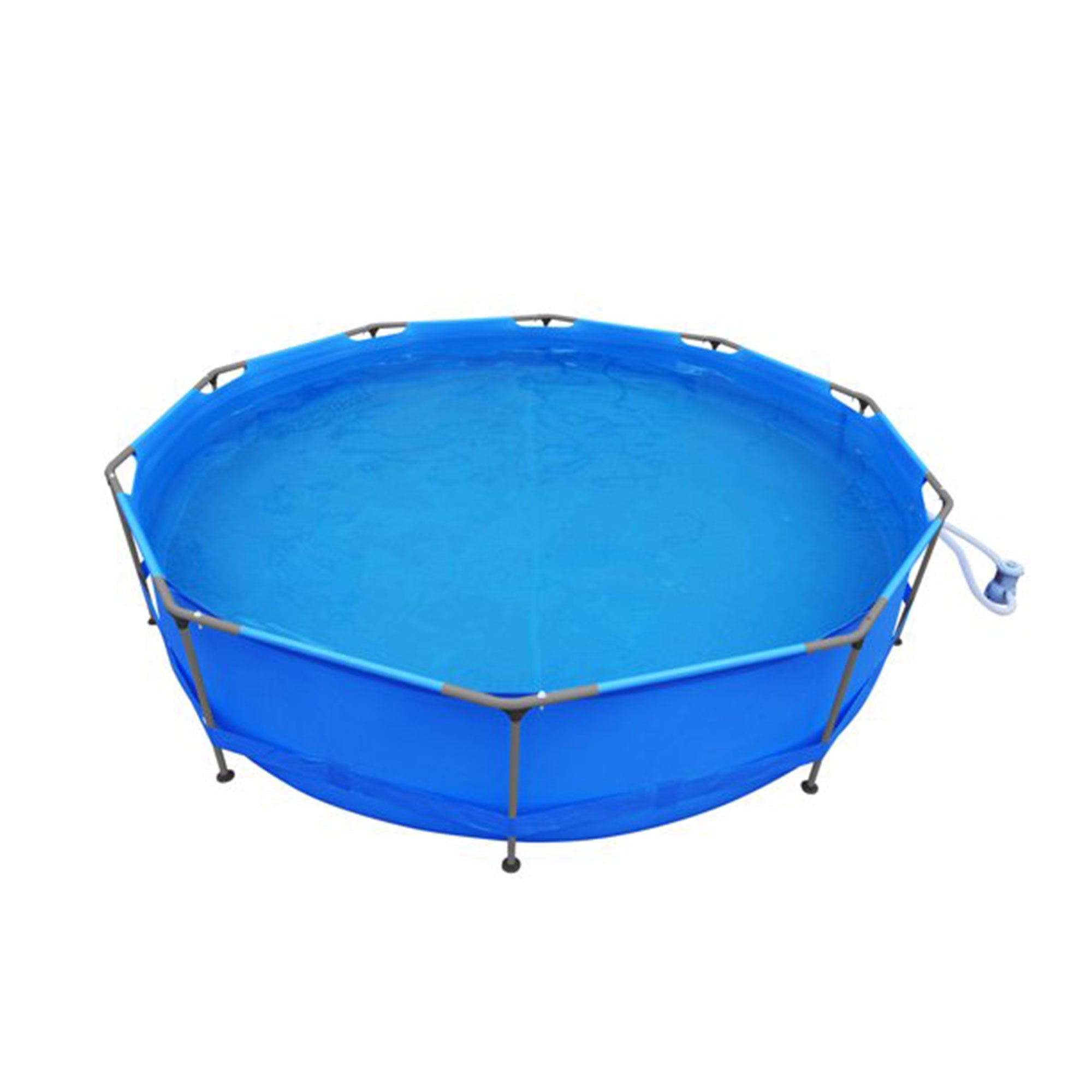 Round 12 Ft Wide 30 In Tall 1,617 Gal Easy Assembly Swimming Pool (Open Box) - VMInnovations