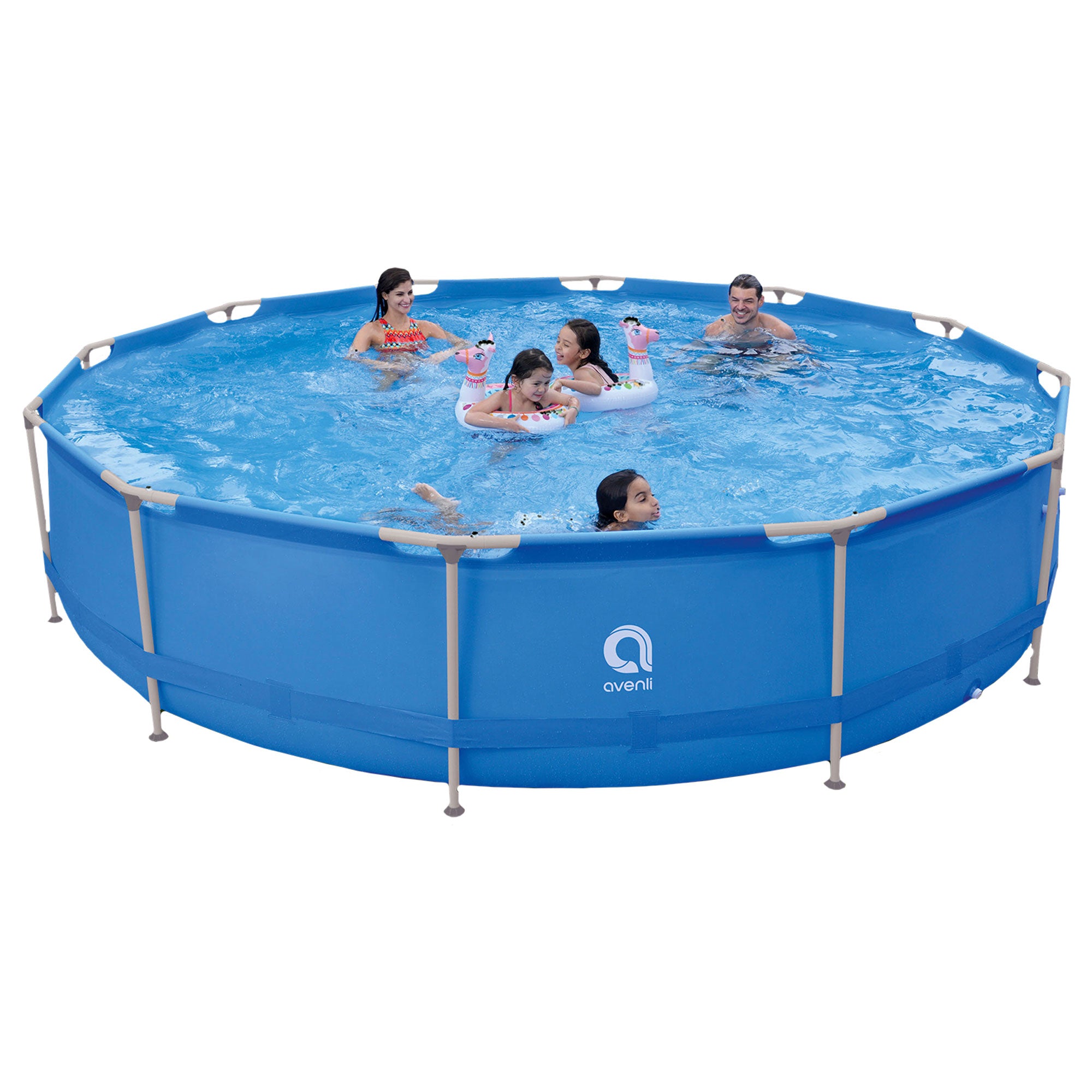 JLeisure Avenli 15 Foot x 36in Steel Frame LamTech Above Ground Pool (Open Box) - VMInnovations