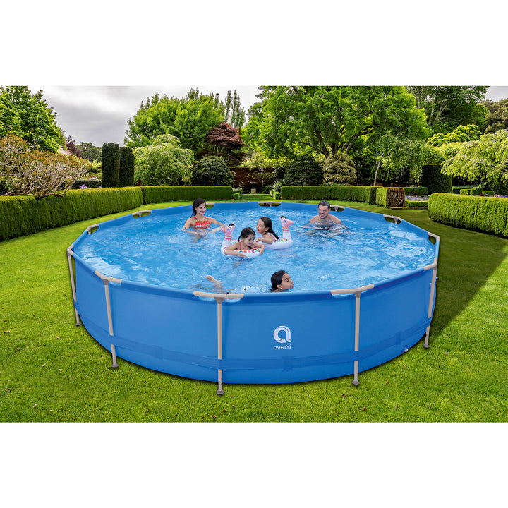 15 Foot x 36 Inch Steel Frame LamTech Above Ground Swimming Pool (For Parts)