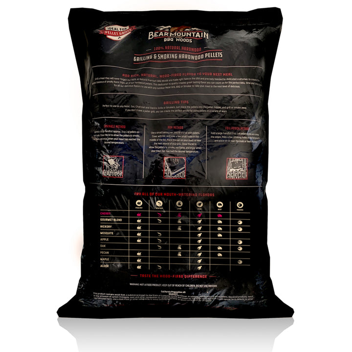 Bear Mountain BBQ Premium All Natural Hardwood Cherry Smoker Pellets, 40 Pounds - VMInnovations