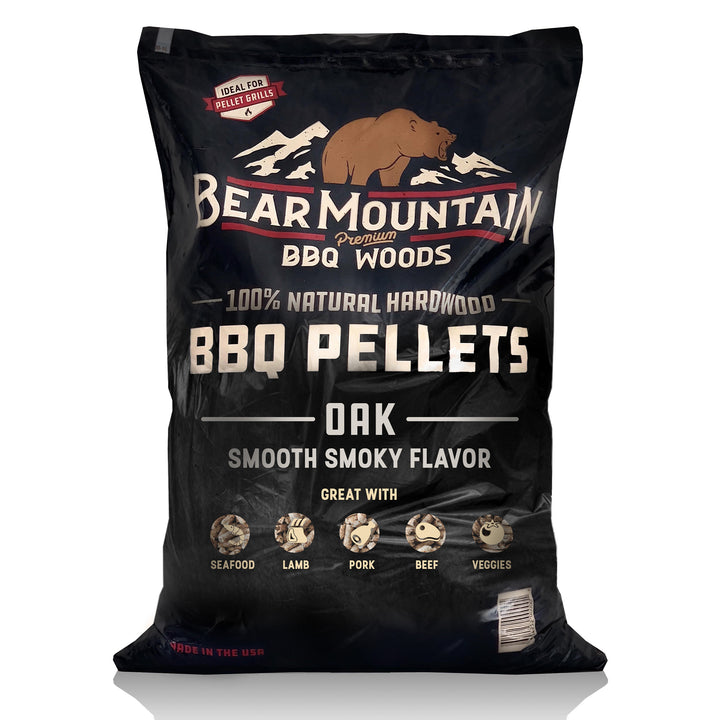 Bear Mountain BBQ Premium All Natural Oak Hardwood Smoker Pellets, 40 Pounds - VMInnovations