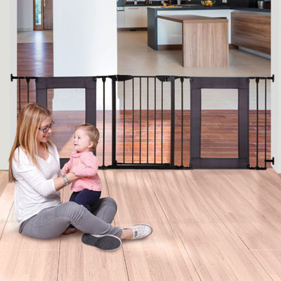 Dreambaby L2060BB Denver Adapta 79 Inches Baby Safety Gate Mesh Barrier, Black - VMInnovations