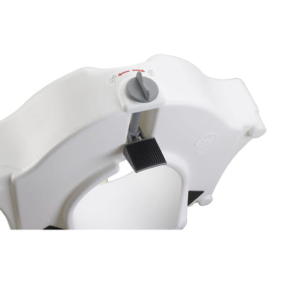 Drive Medical Universal Raised Locking Home Plastic Armless Toilet Seat, White