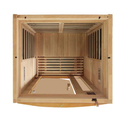 Dynamic Saunas Barcelona 1 to 2 Person Hemlock Wood Infrared Sauna For Home