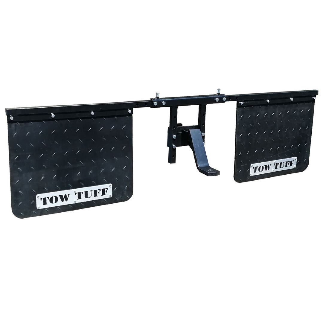 Tow Tuff Hitch Mount Rubber Rear Splash Guard Towing Mud Flaps (Open Box)