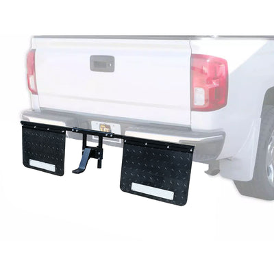 Tow Tuff Hitch Mount Rubber Rear Splash Guard Towing Mud Flaps (For Parts) - VMInnovations