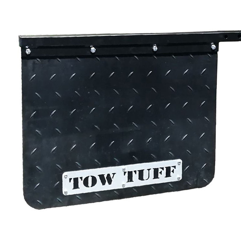 Tow Tuff 2418AMF 18" x 24" Universal Hitch Mount Rubber Rear Towing Mud Flaps