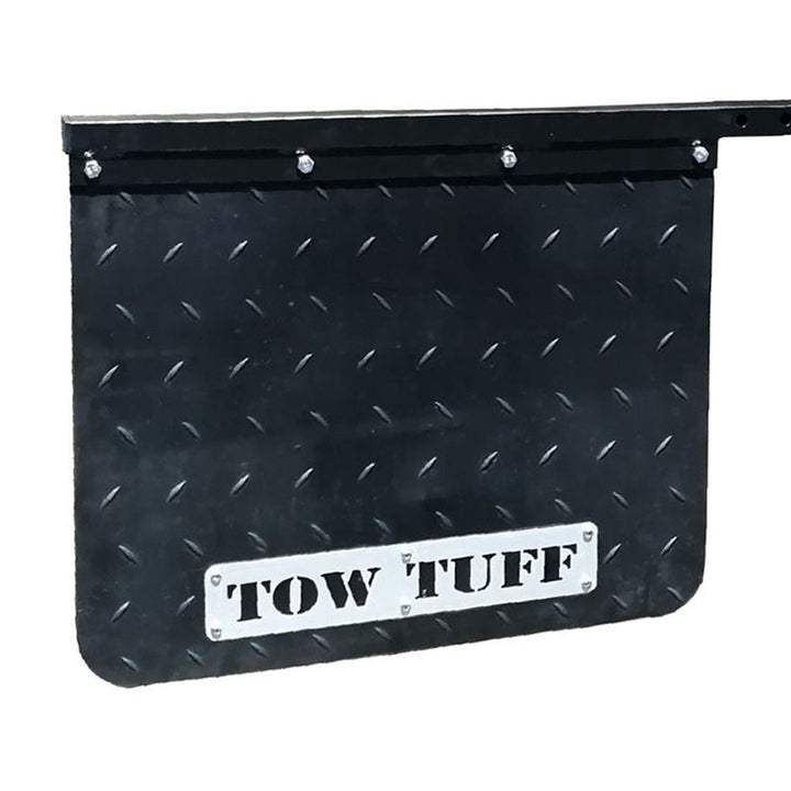Tow Tuff Hitch Mount Rubber Rear Splash Guard Towing Mud Flaps (Open Box)