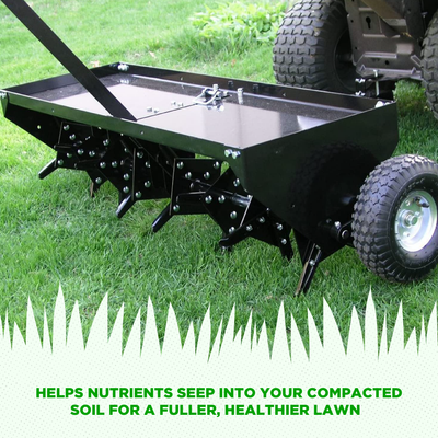 Yard Tuff 48in Tow Behind Mower Tractor Plug Aerator, Universal Hitch(For Parts)