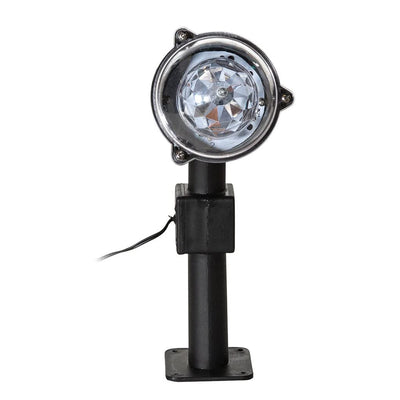 Kurt Adler 14 Inch Revolving Meteor Shower Spotlight Lawn Stake, RGB Lights