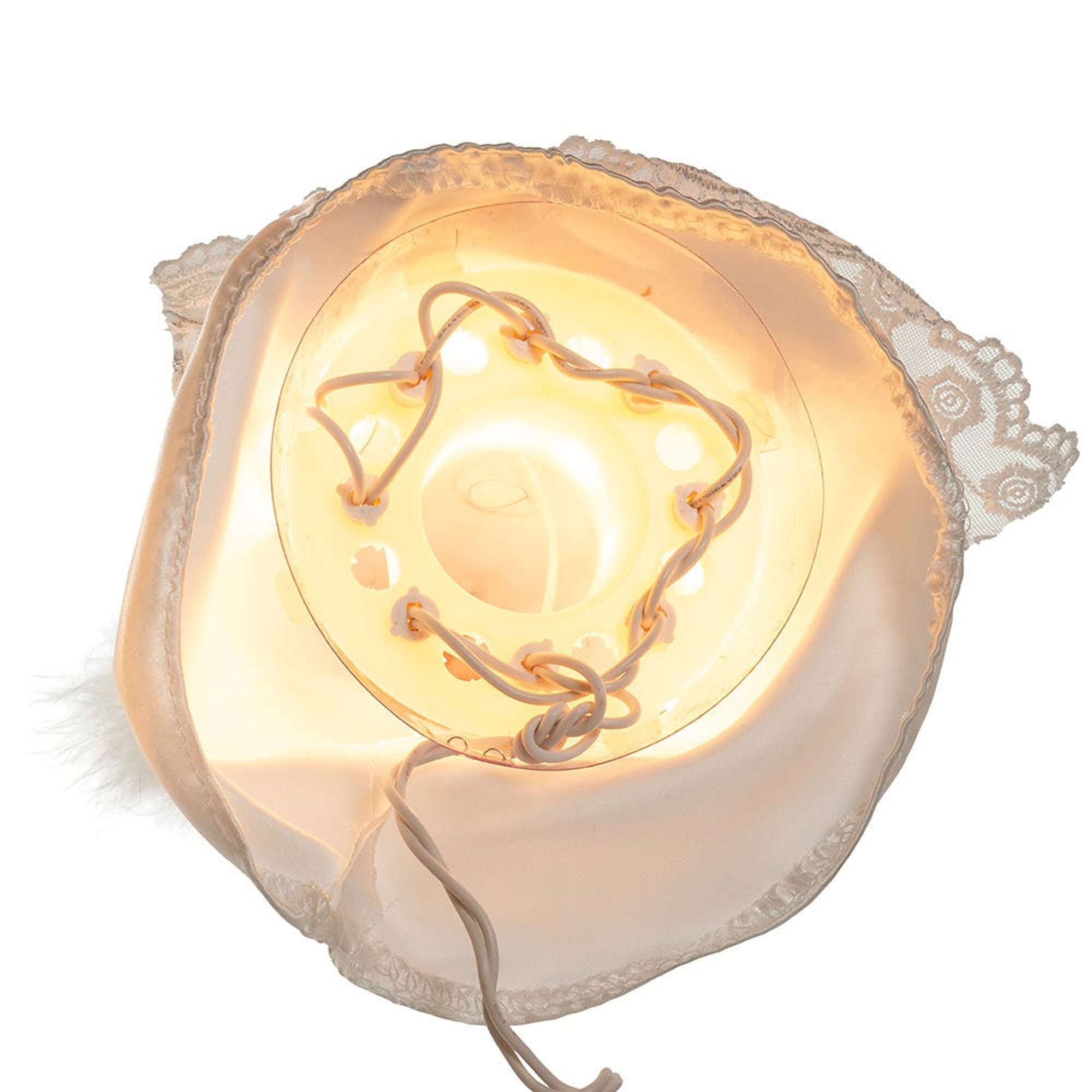 Kurt Adler UL2205 10.7 In Angel Clear Lighted Holiday Tree Topper, White/Silver - VMInnovations