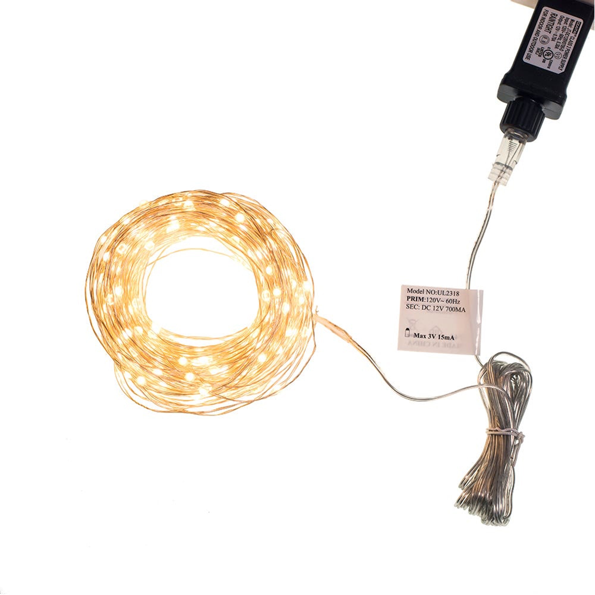 Kurt Adler Indoor Outdoor 300 LED Superbright Warm Rice Light Set - VMInnovations